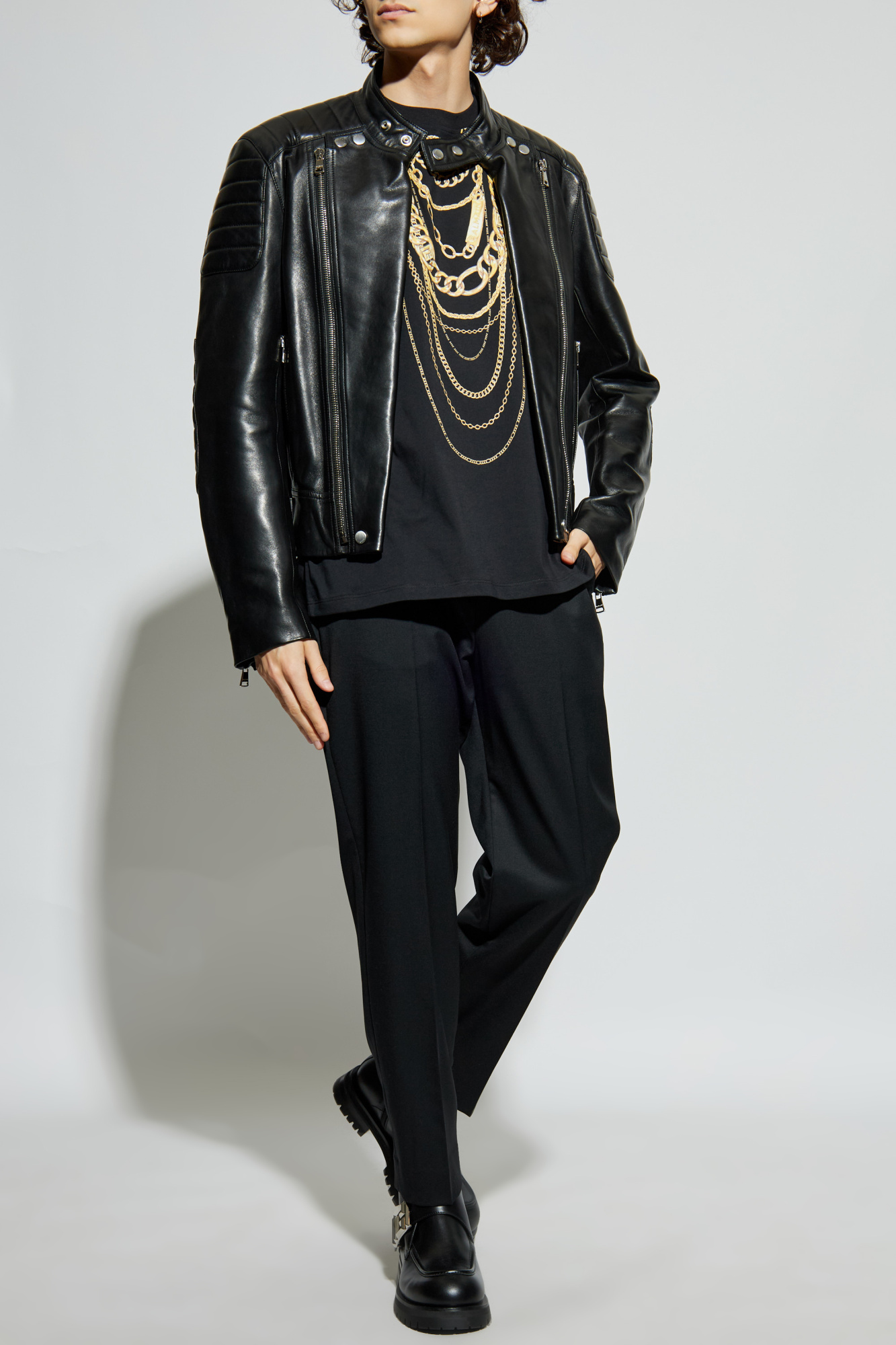 【関税込み】Balmain ブラック ジャカード Tシャツ 22143312_51894619_600.jpg